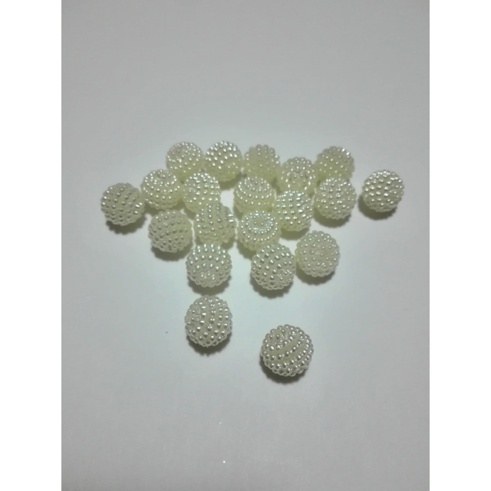 Perle di Plastica - Mora Bianca da 10 mm